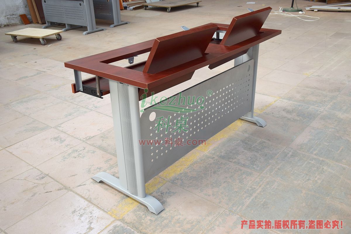 科桌家具,无边框翻转电脑桌,翻转电脑桌,双人位金属脚架无边框翻转电脑桌K14-B 科桌家具,无边框翻转电脑桌,翻转电脑桌,双人位金属脚架无边框翻转电脑桌K14-B