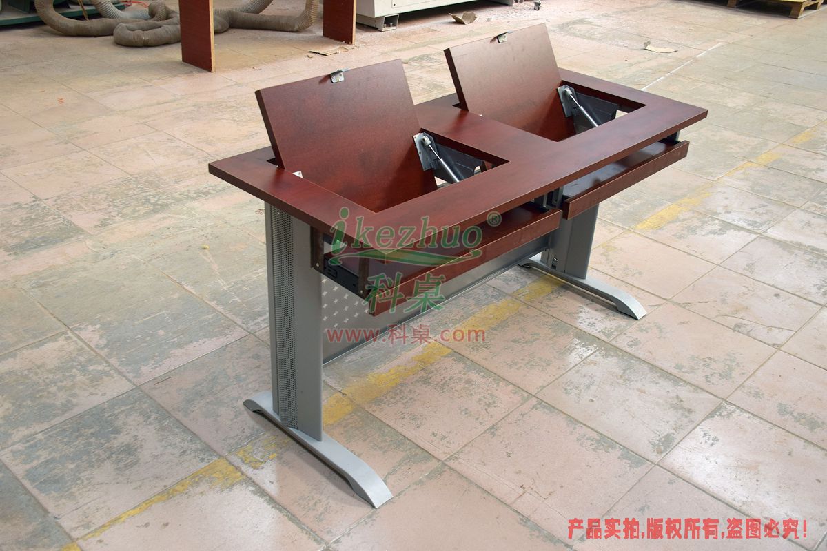 科桌家具,无边框翻转电脑桌,翻转电脑桌,双人位金属脚架无边框翻转电脑桌K14-B 科桌家具,无边框翻转电脑桌,翻转电脑桌,双人位金属脚架无边框翻转电脑桌K14-B