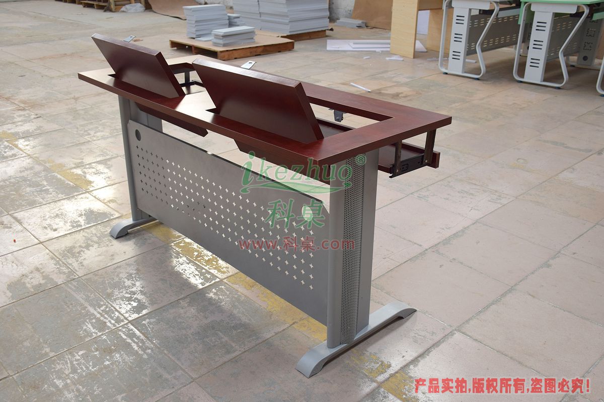 科桌家具,无边框翻转电脑桌,翻转电脑桌,双人位金属脚架无边框翻转电脑桌K14-B 科桌家具,无边框翻转电脑桌,翻转电脑桌,双人位金属脚架无边框翻转电脑桌K14-B