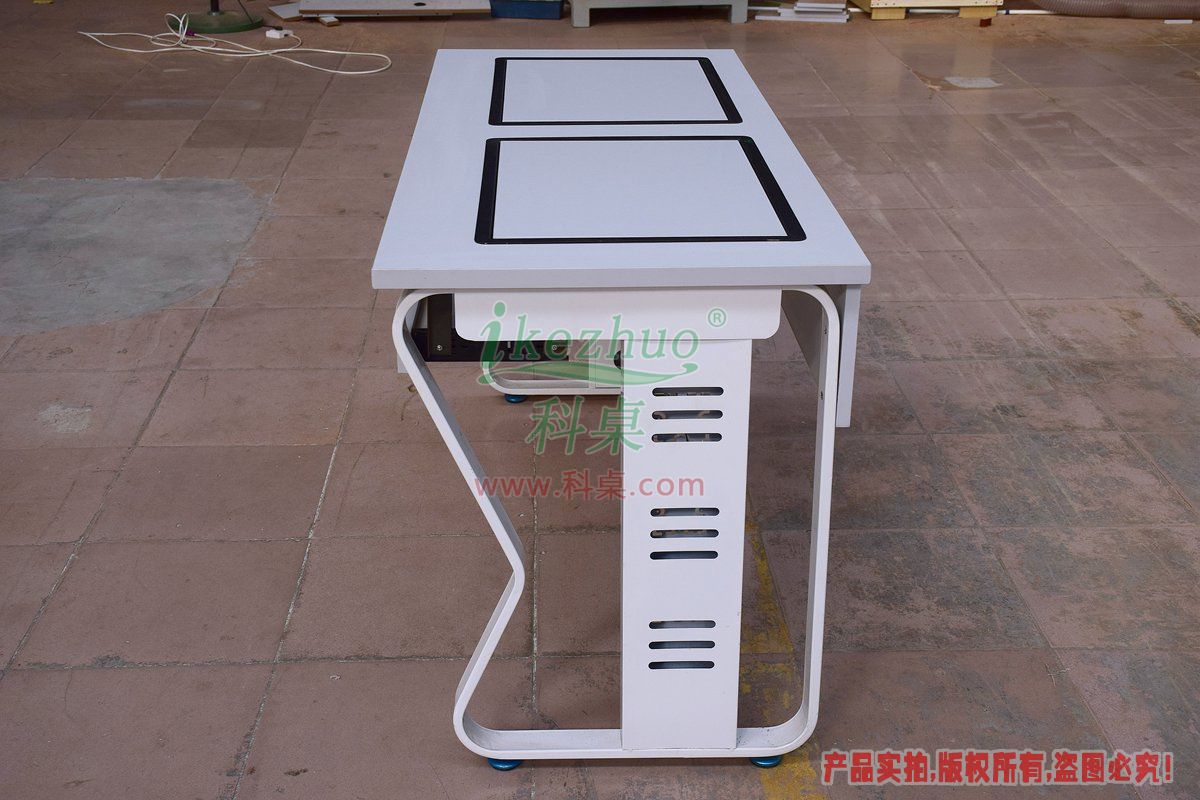 科桌家具,翻转电脑桌,双人电脑桌,双人位金属脚架带边框翻转电脑桌K16-C 科桌家具,翻转电脑桌,双人电脑桌,双人位金属脚架带边框翻转电脑桌K16-C