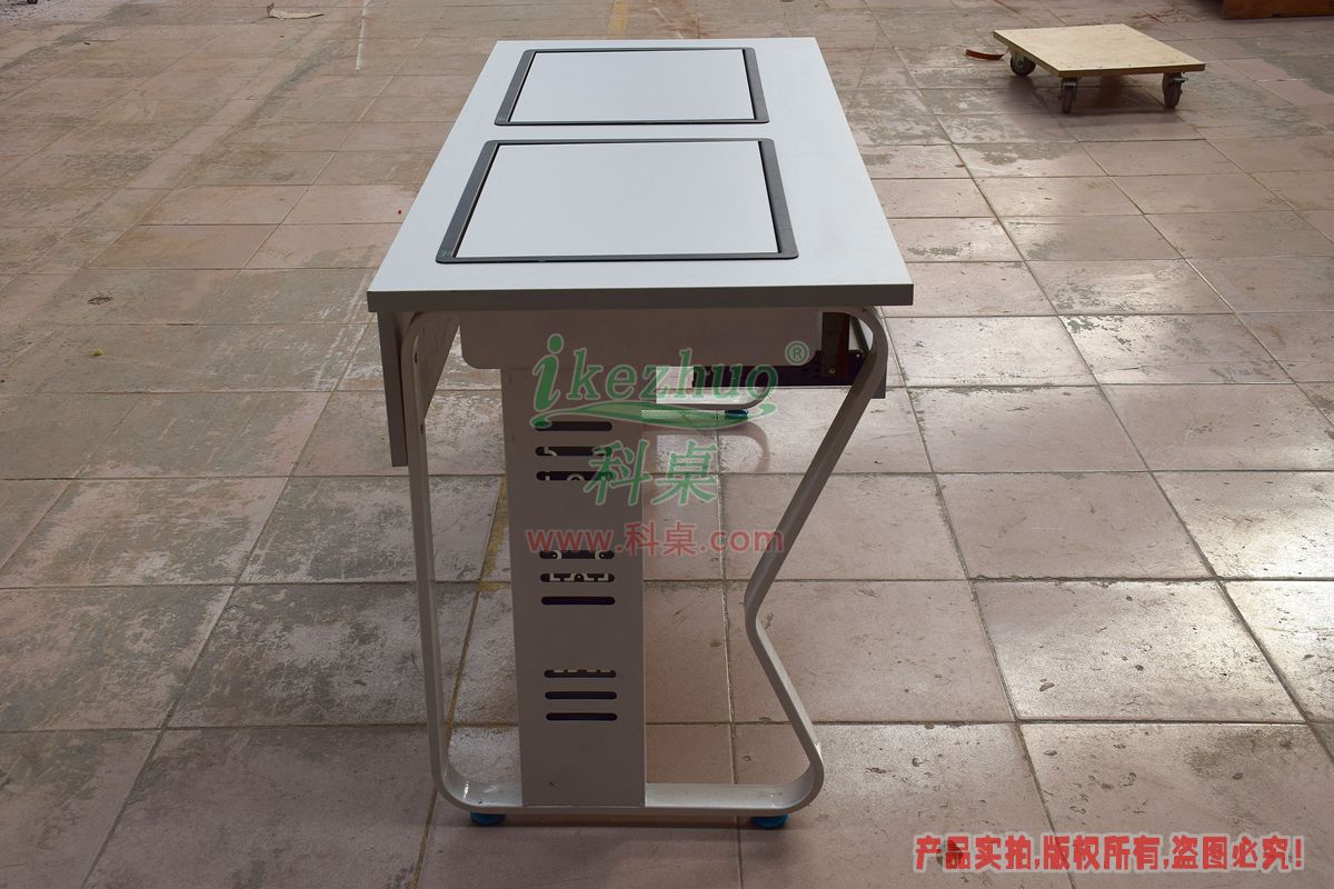科桌家具,翻转电脑桌,双人电脑桌,双人位金属脚架带边框翻转电脑桌K16-C 科桌家具,翻转电脑桌,双人电脑桌,双人位金属脚架带边框翻转电脑桌K16-C
