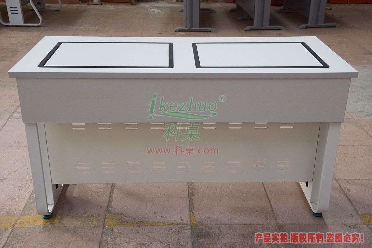 科桌家具,翻转电脑桌,双人电脑桌,双人位金属脚架带边框翻转电脑桌K16-C 科桌家具,翻转电脑桌,双人电脑桌,双人位金属脚架带边框翻转电脑桌K16-C