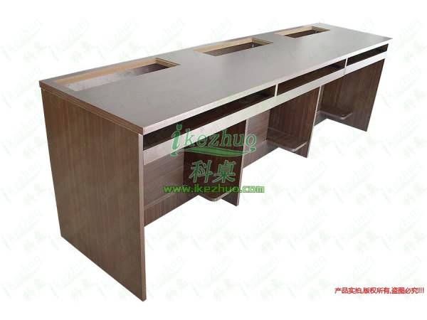 三人位电动液晶屏升降电脑桌K-24